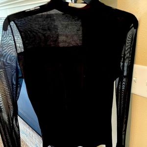 Black to, sheer sleeves